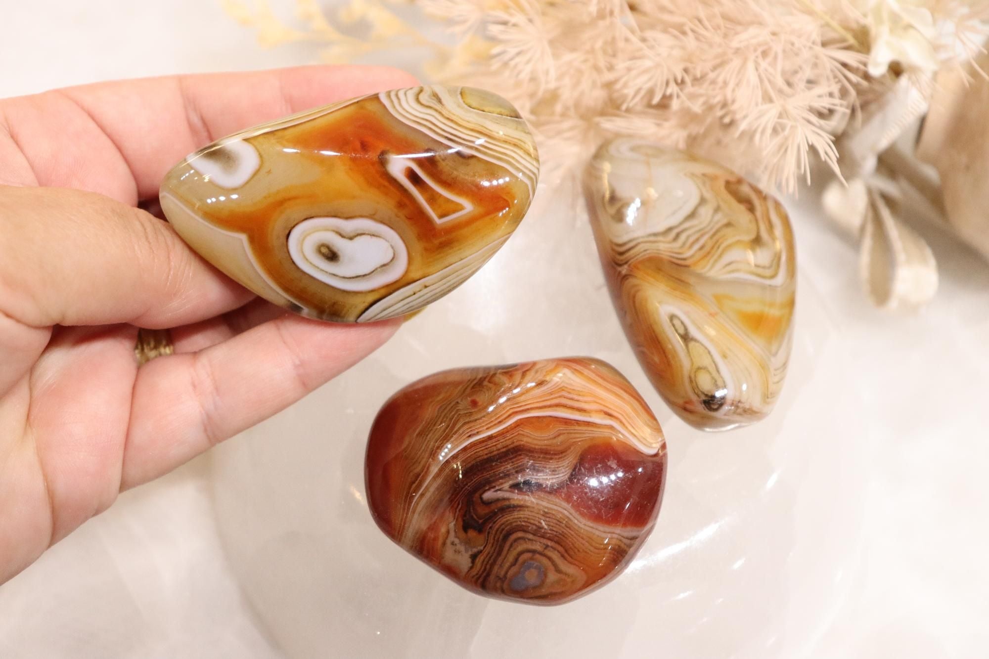Sardonyx Palm Stone