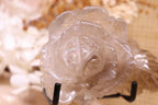 Smokey Quartz Flower Carving + Stand | 119g