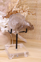 Smokey Quartz Flower Carving + Stand | 119g