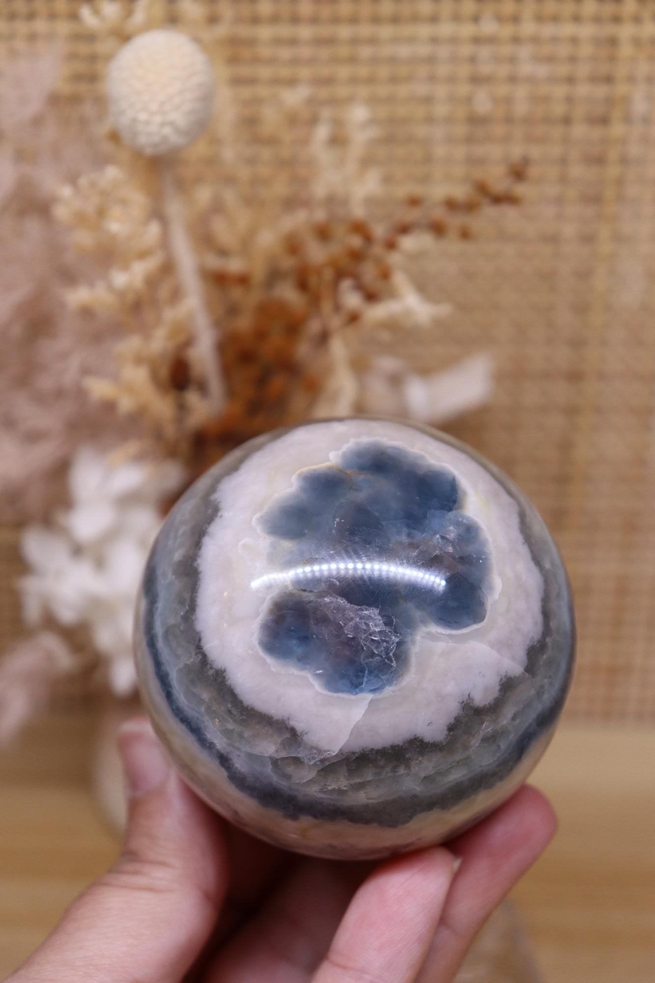 Blue Fluorite Sphere | 499g