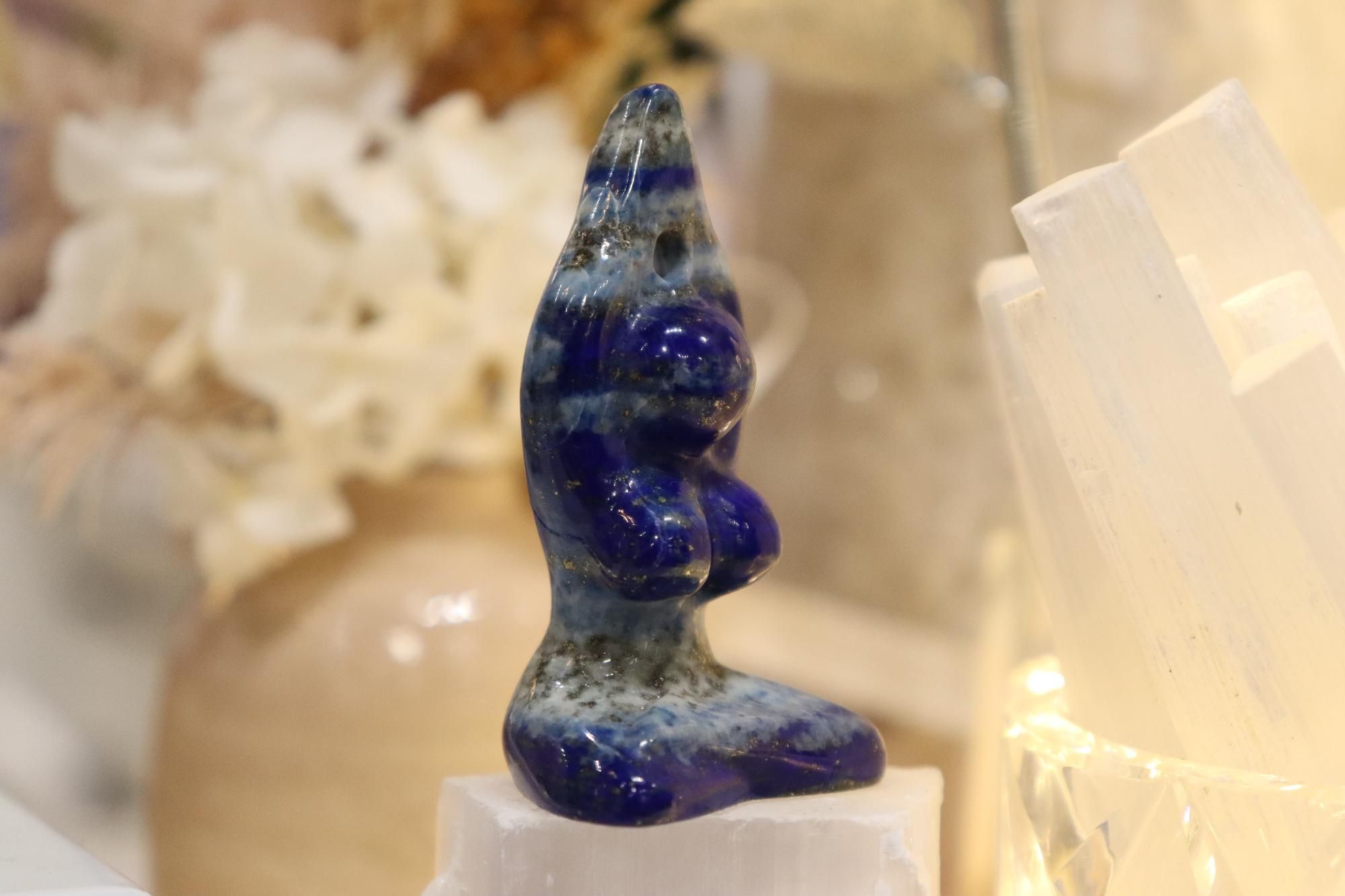 Yoga Goddess Carving | Lapis Lazuli