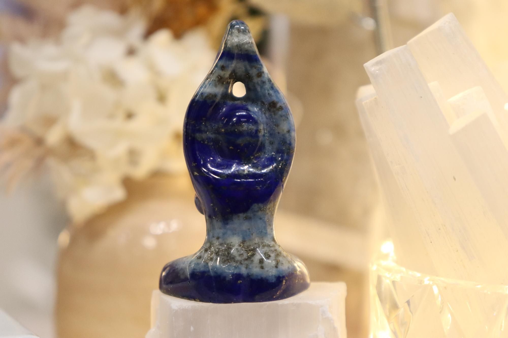 Yoga Goddess Carving | Lapis Lazuli