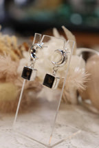Smokey Quartz | Earring Stud Moon Set