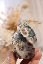 Green Flower Agate Flame