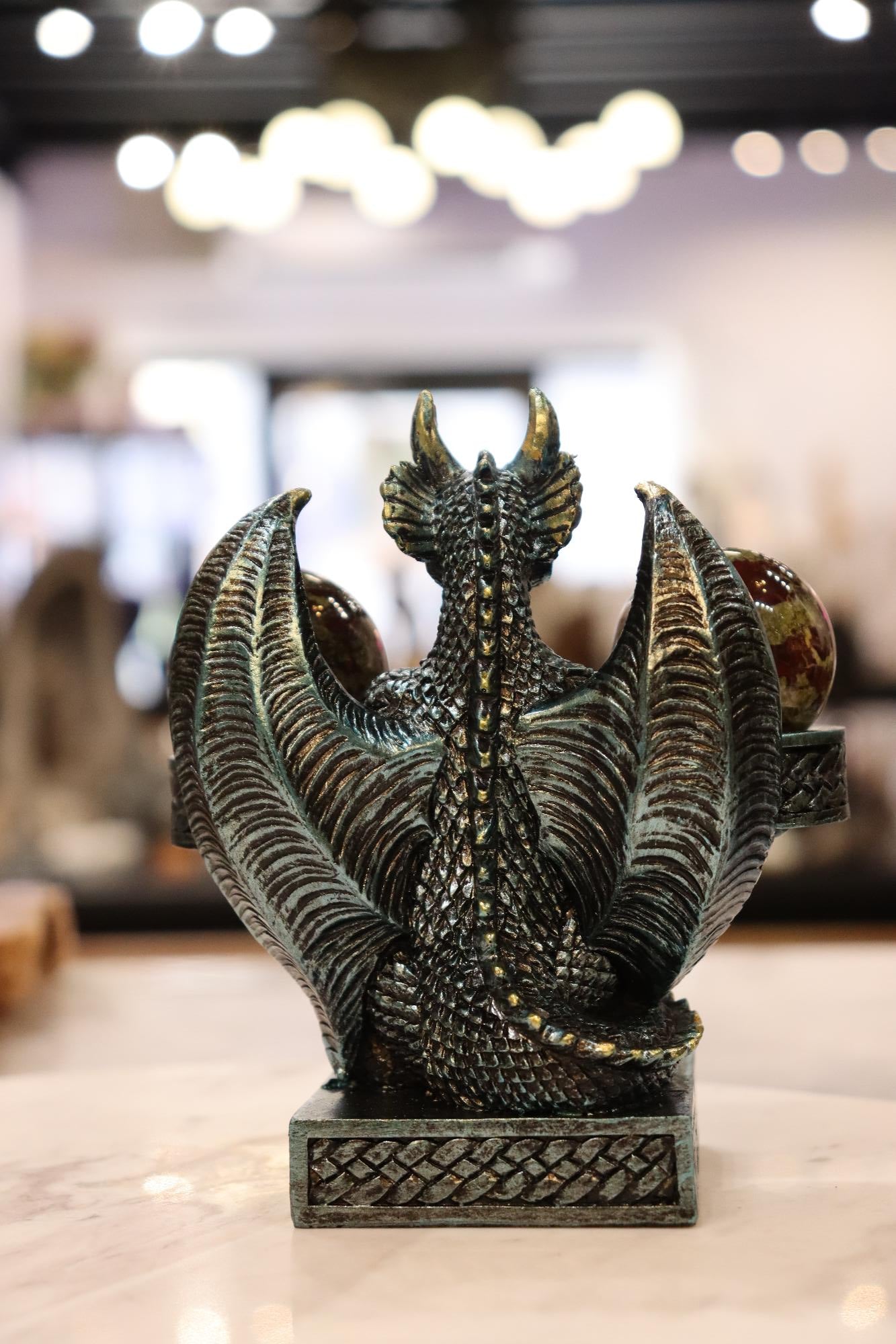 Dragon Blue Double Sphere Holder