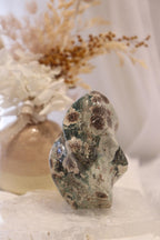 Green Flower Agate Flame