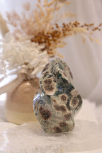 Green Flower Agate Flame