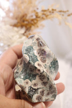 Green Flower Agate Flame