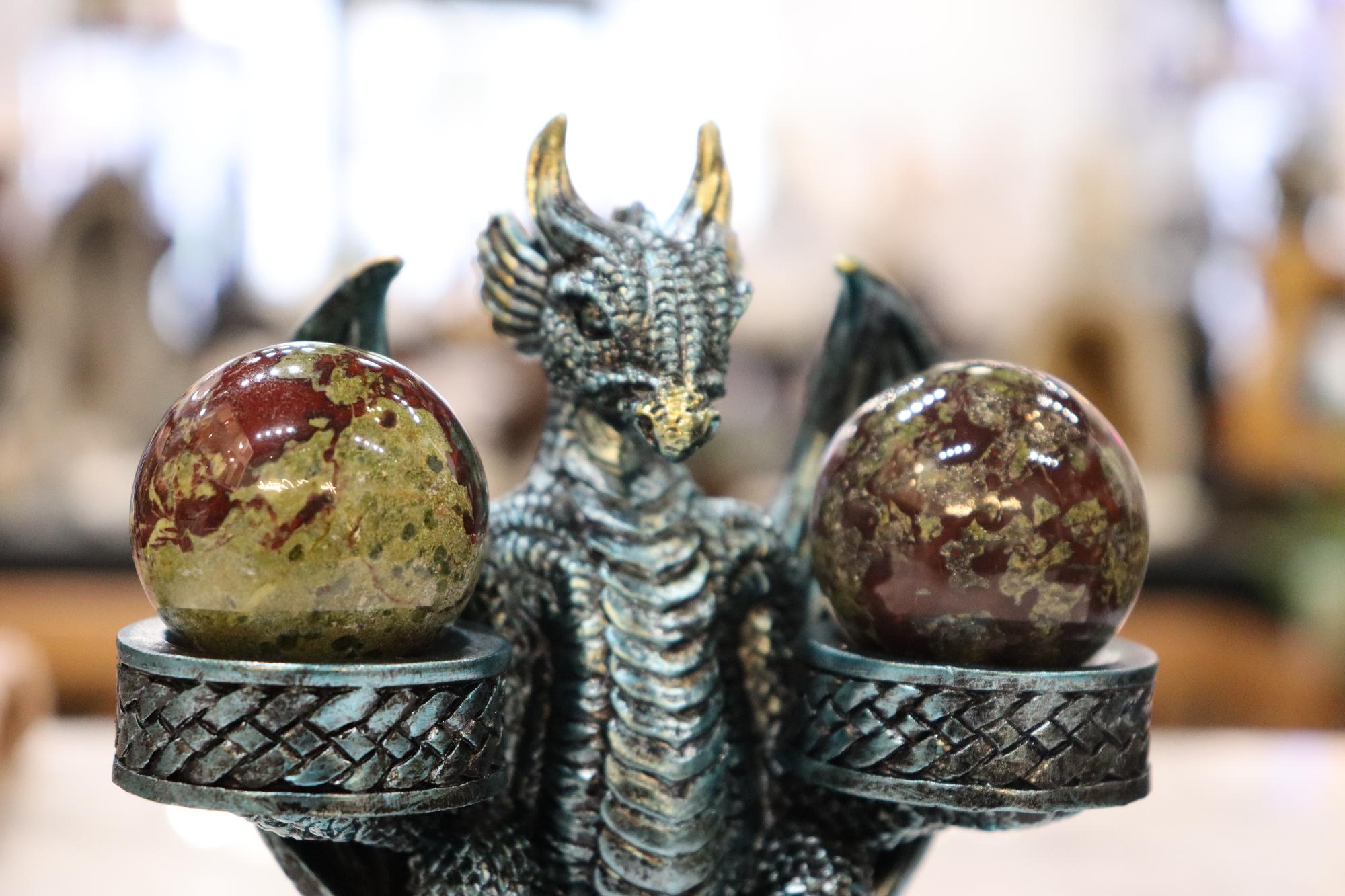 Dragon Blue Double Sphere Holder
