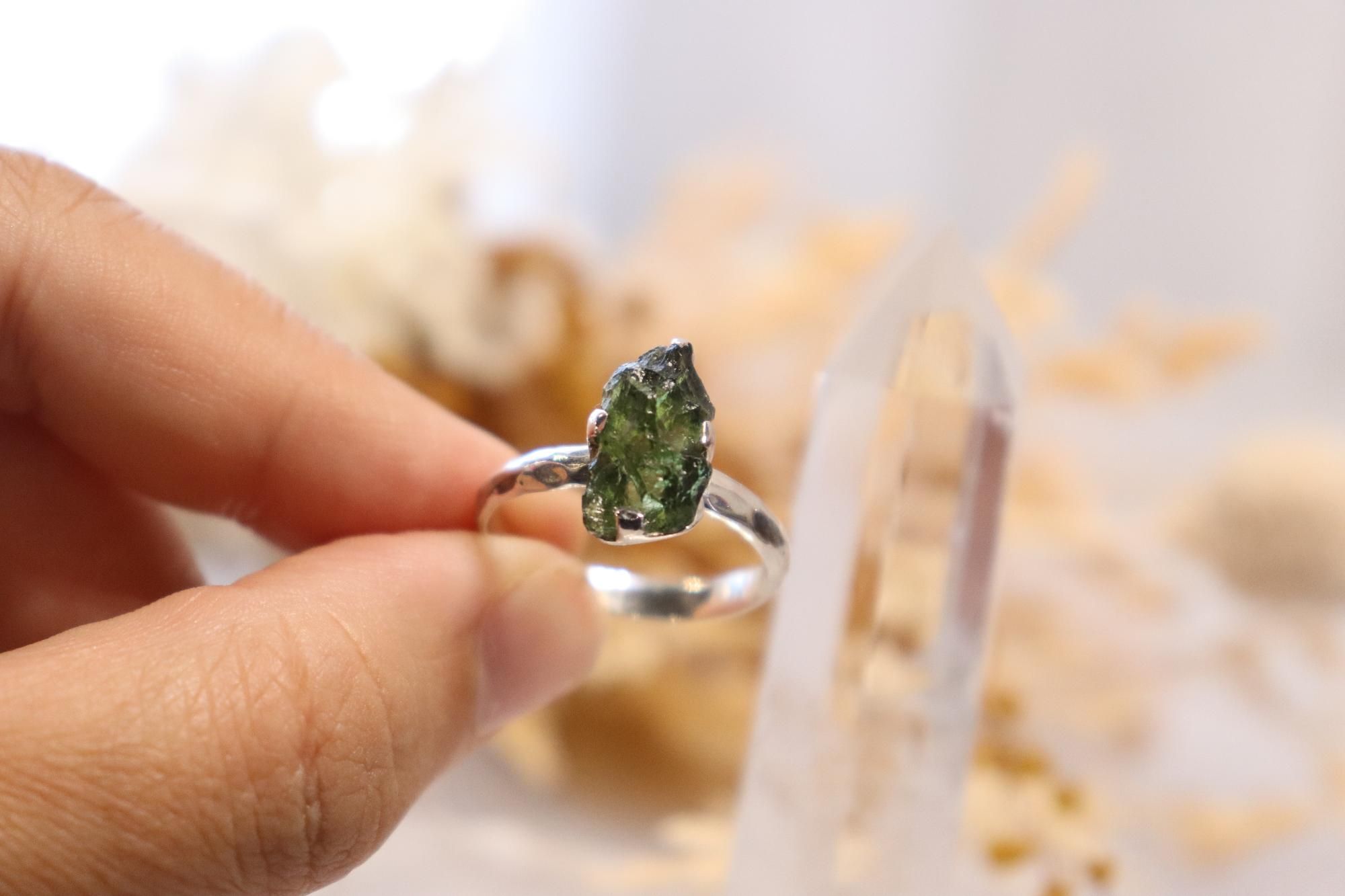 Moldavite Ring | 2.8cts Size 10us