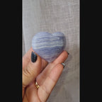Blue Lace Agate Heart + Stand | 58g