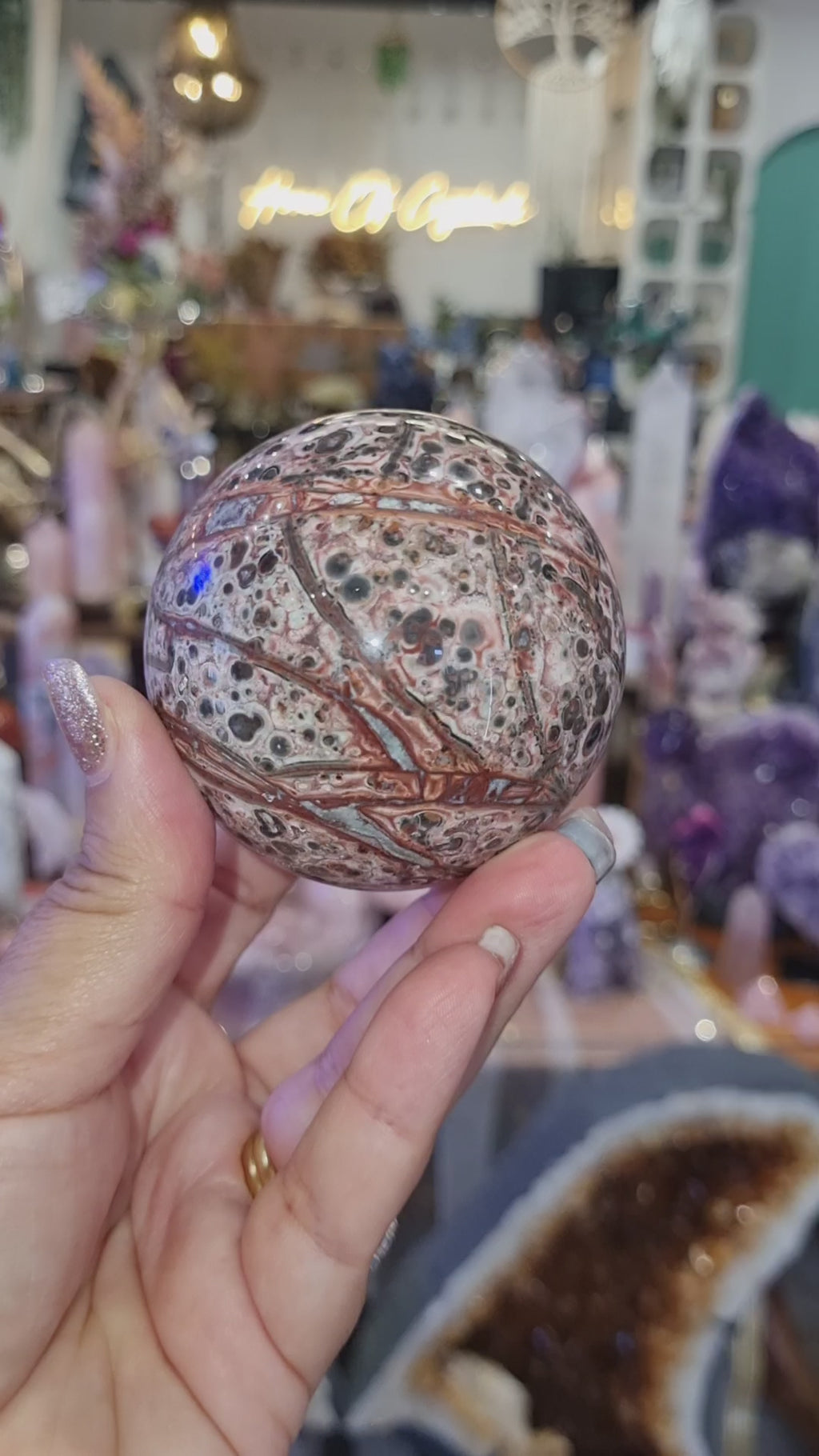 Leopard Skin Jasper Sphere | 349g