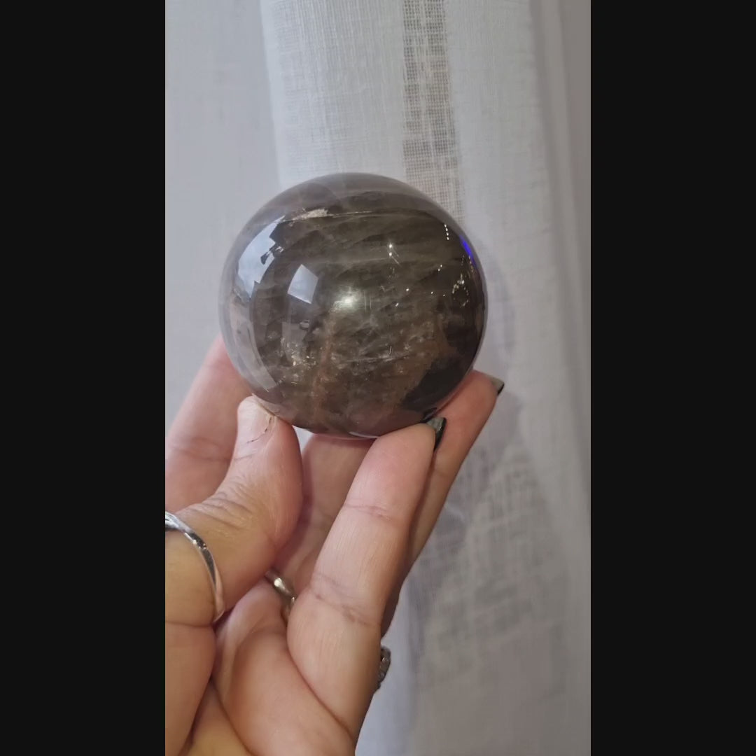 Black Moonstone Sphere + Stand | 230g