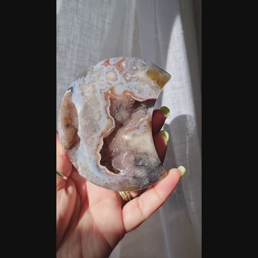 Druzy Agate Moon