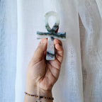 Ankh Carving | Moss Agate
