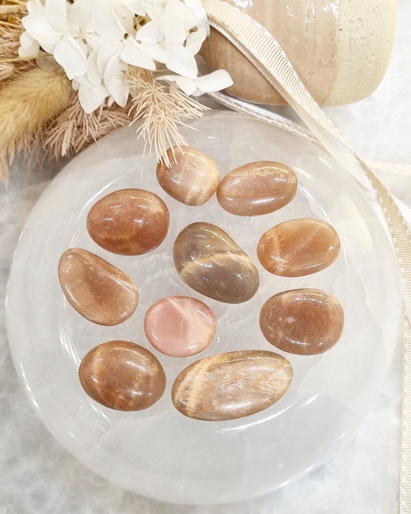 Peach Moonstone Tumble