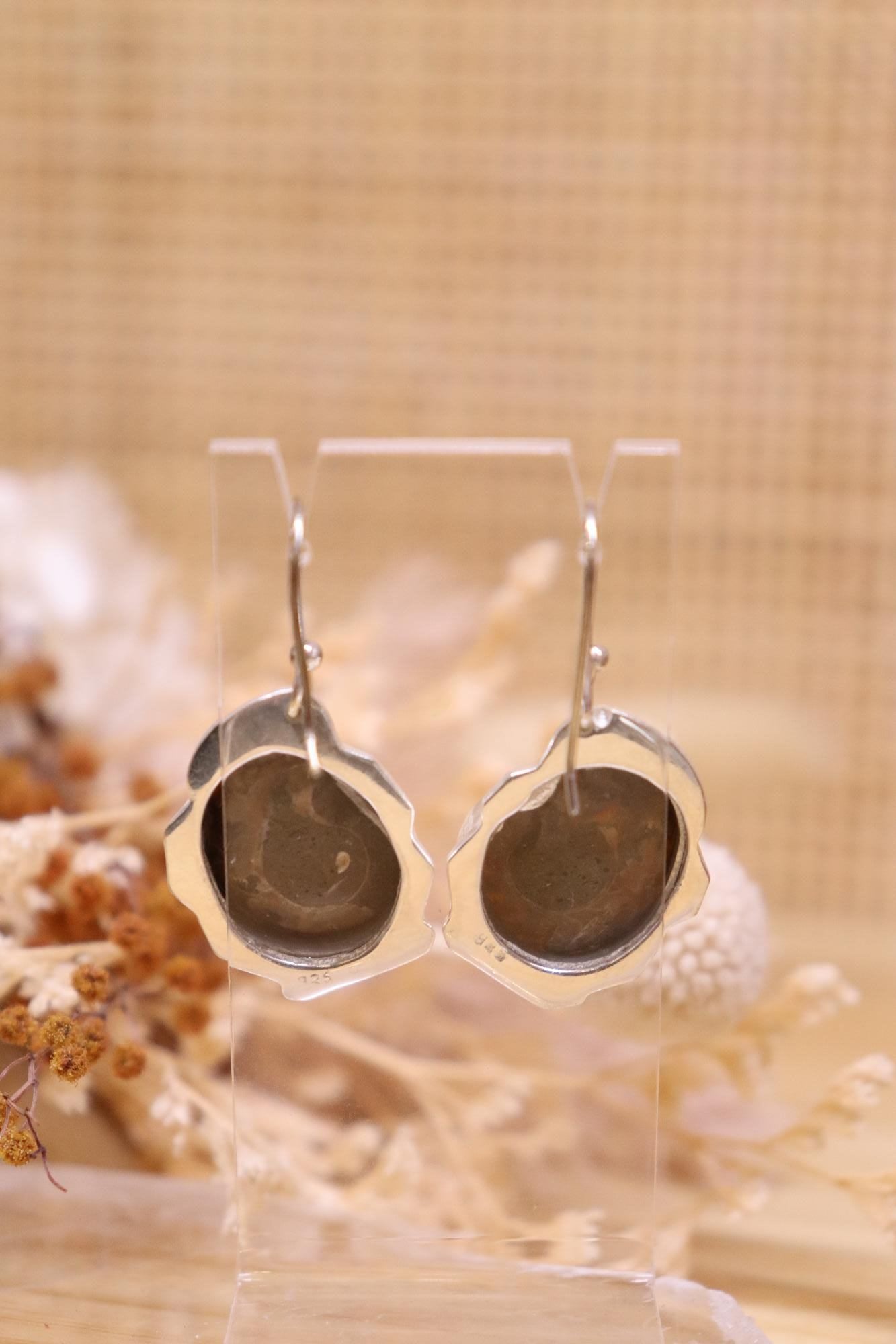 Ammonite Earrings | Hook Dangle