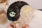 Orgonite Charging Plate | Selenite & Black Obsidian | Tree Of Life Symbol
