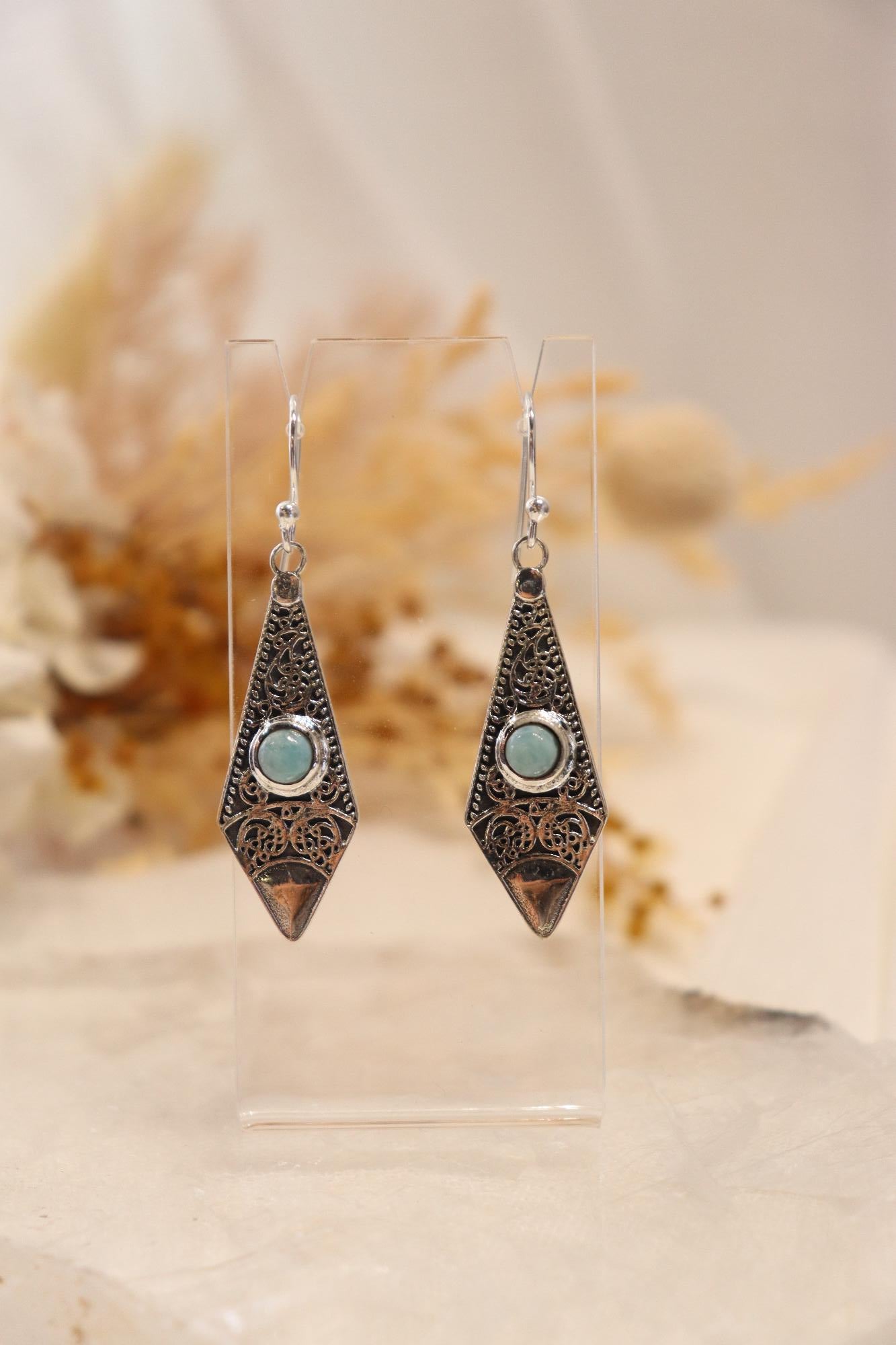 Larimar Earrings | Dangle Point