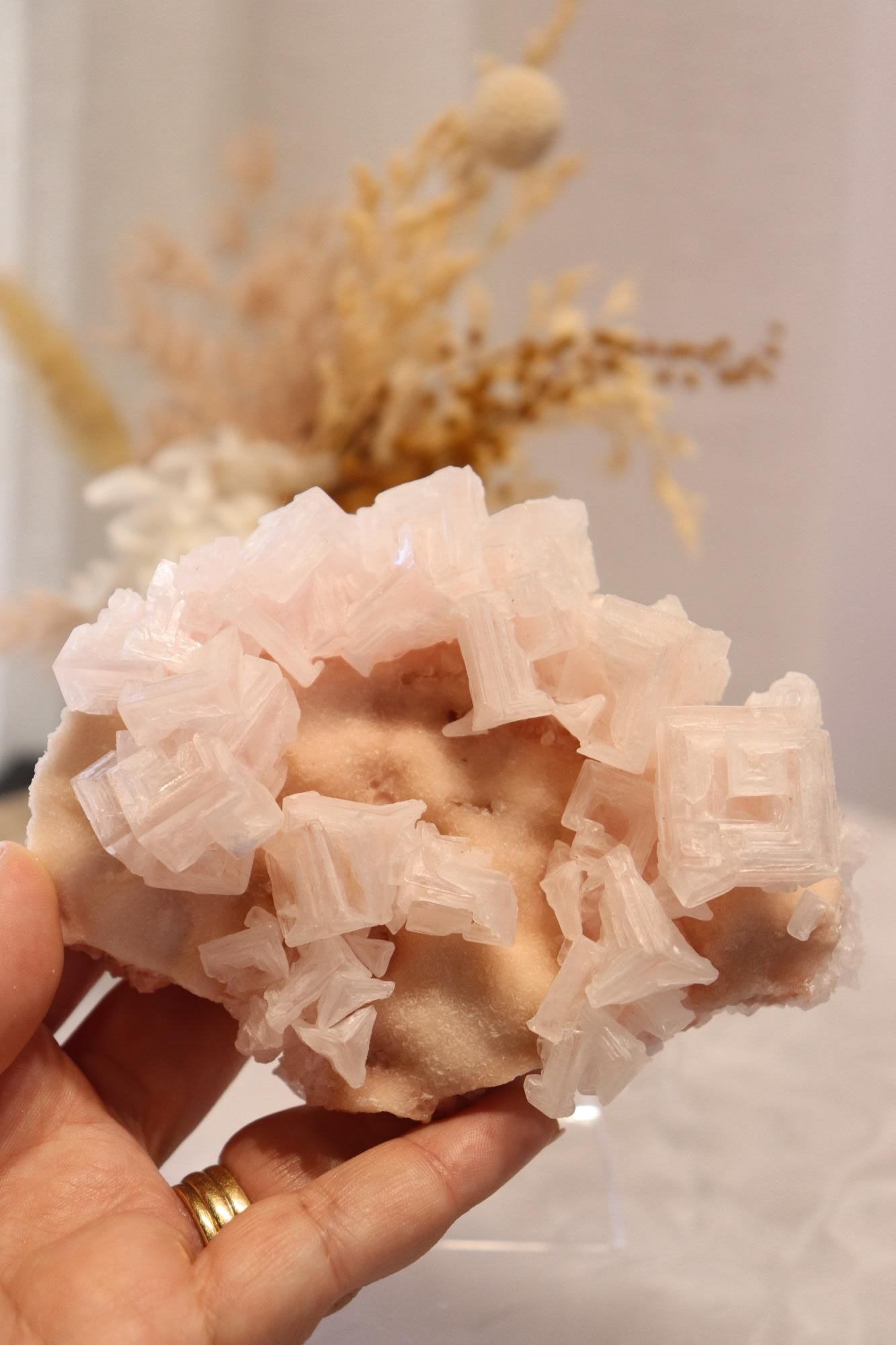 Pink Halite | Raw Specimen + Stand 225g