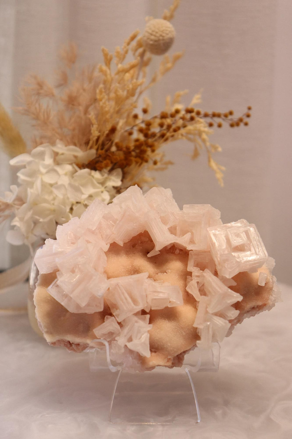 Pink Halite | Raw Specimen + Stand 225g
