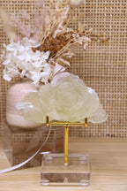 Citrine Flower Carving + Stand | 200g