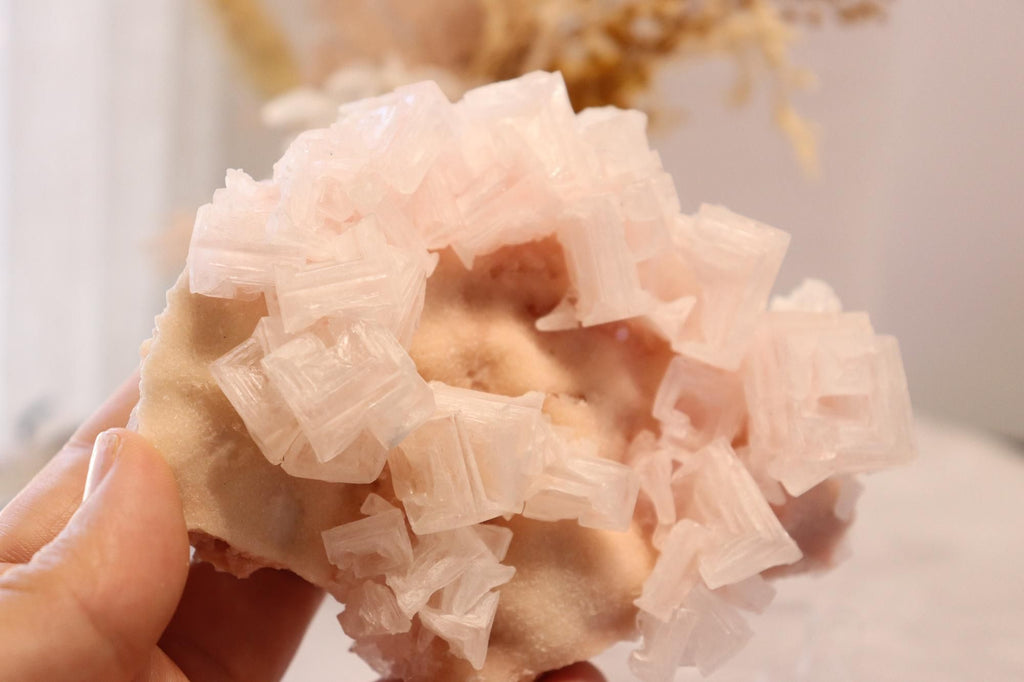 Pink Halite | Raw Specimen + Stand 225g