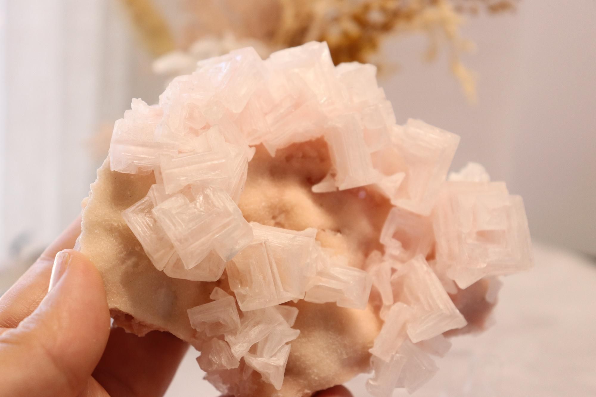 Pink Halite | Raw Specimen + Stand 225g