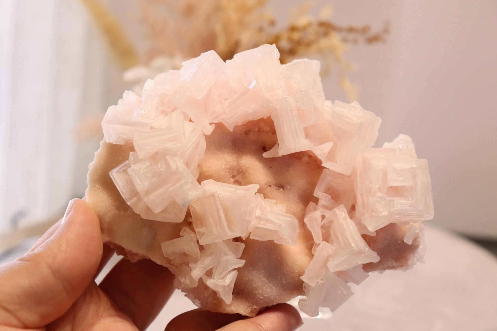 Pink Halite | Raw Specimen + Stand 225g