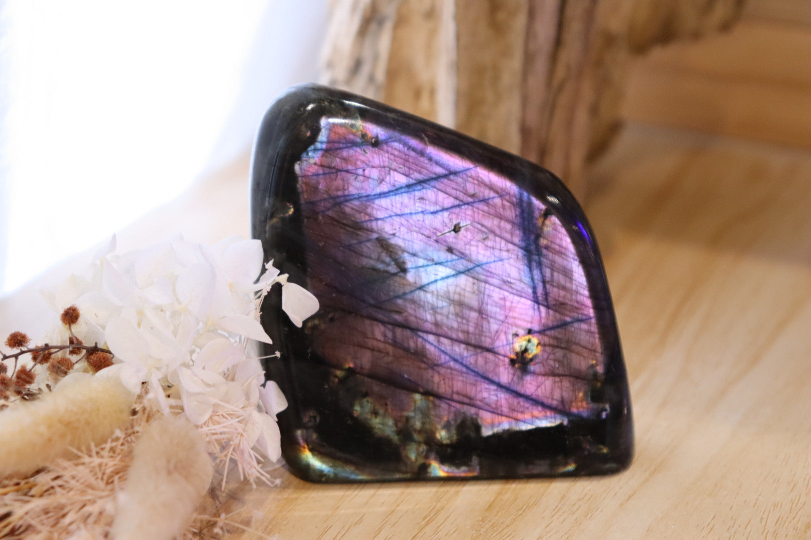 Labradorite Polished Pink + Purple | Free-Form 350g