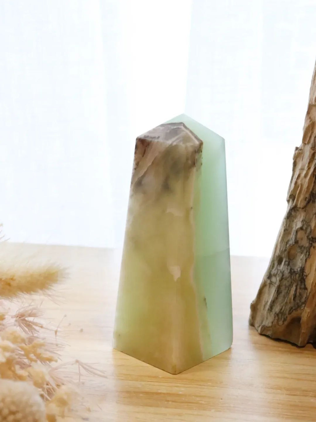 Green Calcite Point (Fingerprint) | 187g