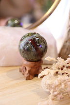 Dragon's Blood Jasper Sphere + Stand | 98g