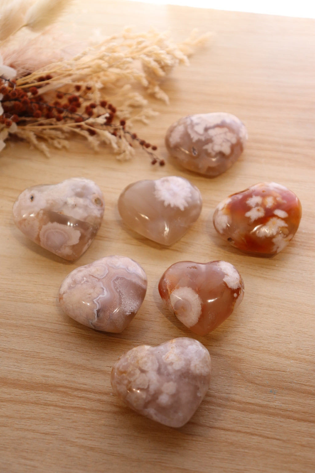 Flower Agate Heart