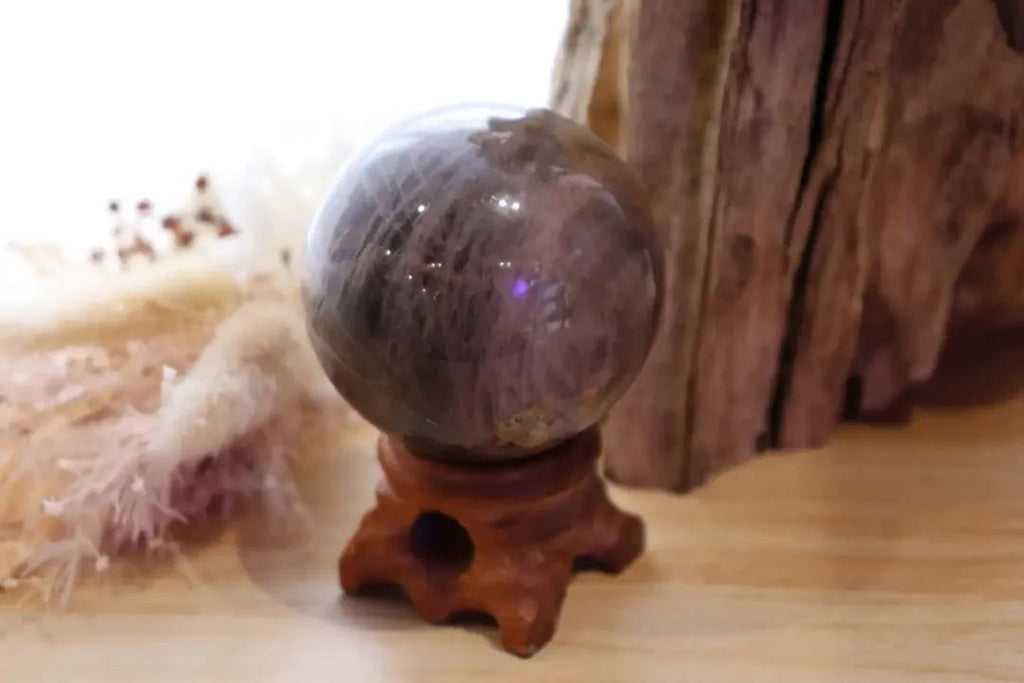 Black Moonstone Sphere + Stand | 230g