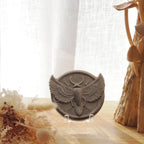 Scarab Beetle Carving Silver Obsidian + Stand