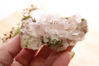 Epidote + Clear Quartz Cluster