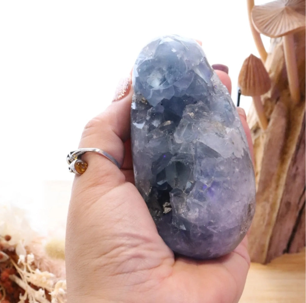 Celestite Egg + Stand | 573g