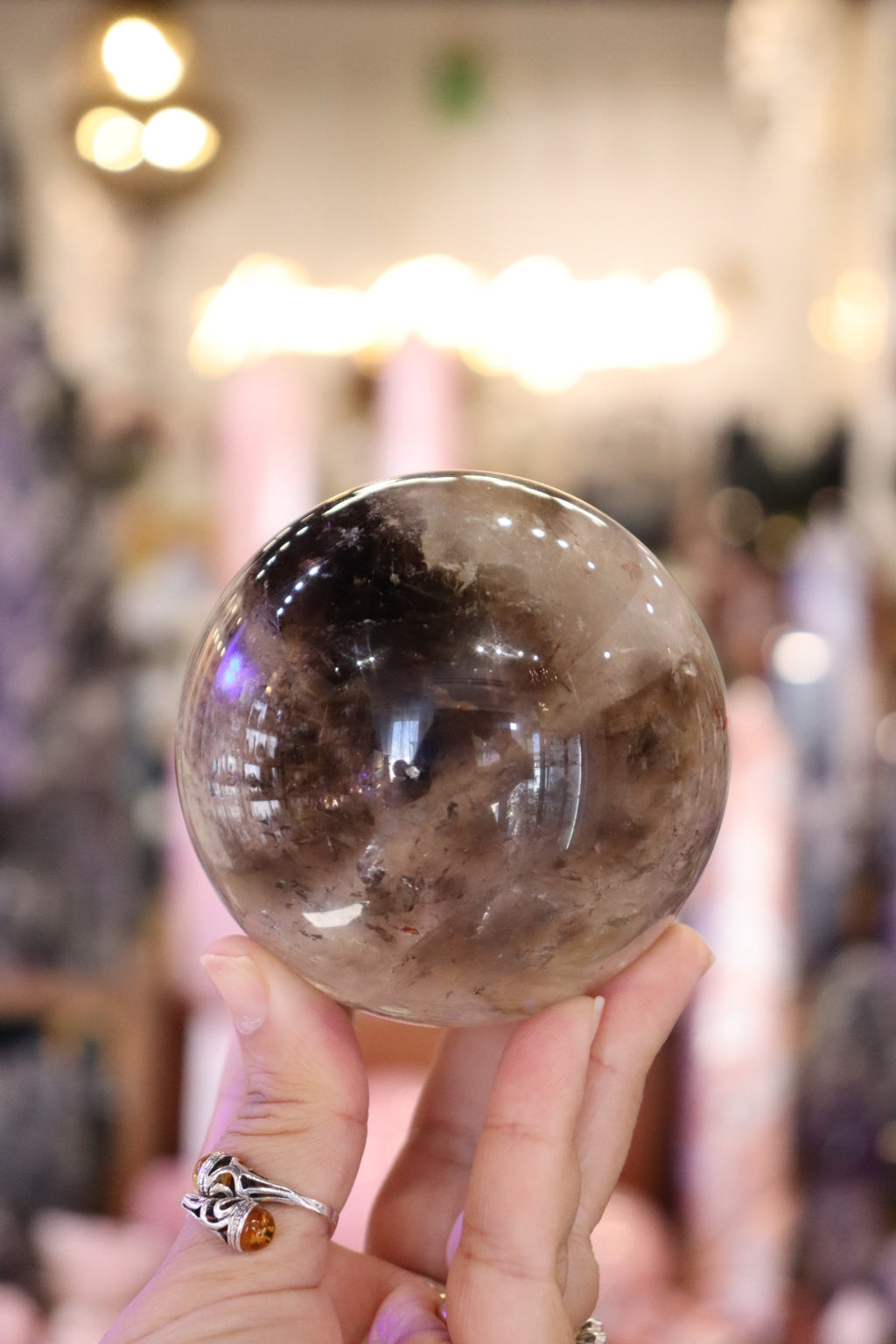 Smokey Quartz Sphere + Stand | 780g
