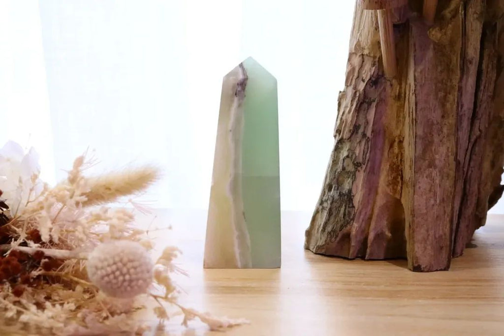 Green Calcite Point (Fingerprint) | 187g
