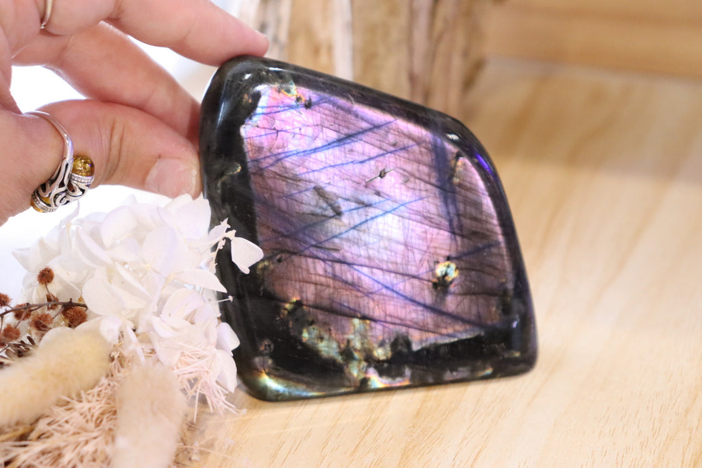 Labradorite Polished Pink + Purple | Free-Form 350g