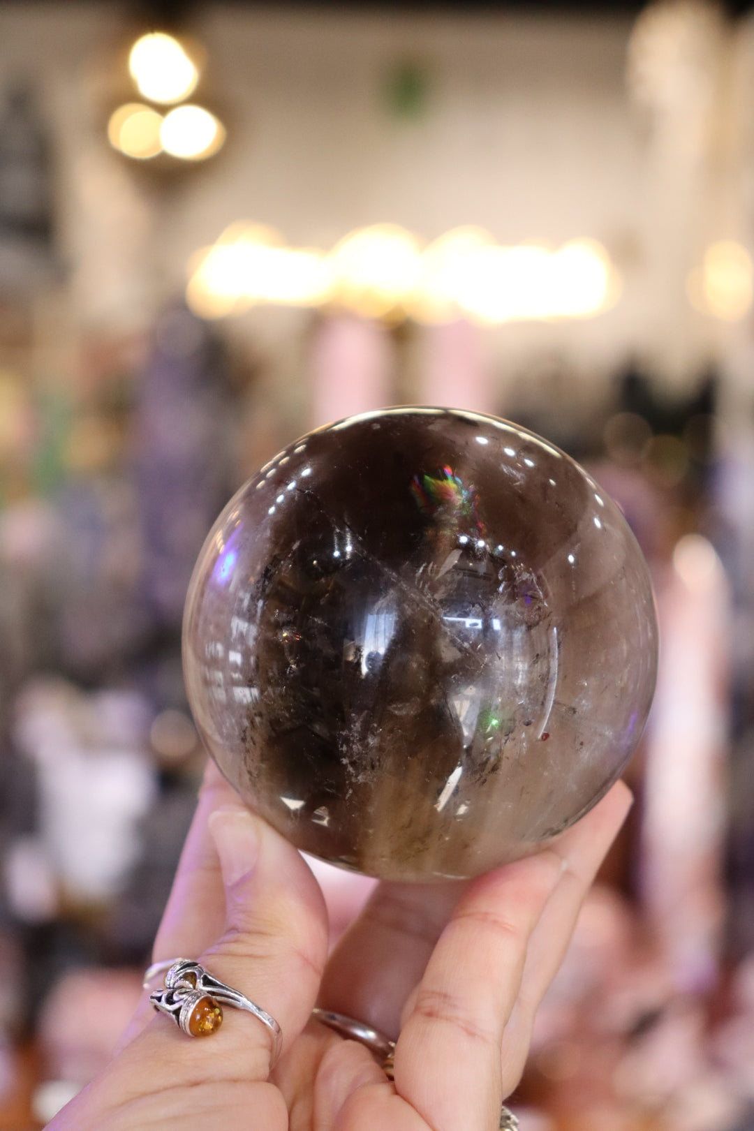 Smokey Quartz Sphere + Stand | 780g
