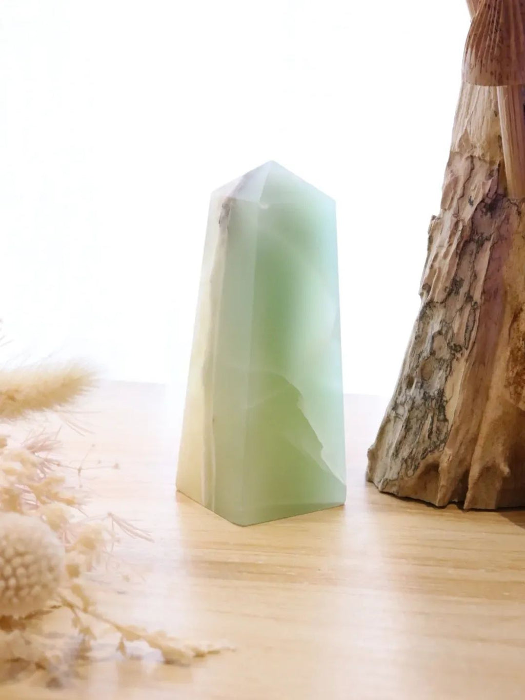 Green Calcite Point (Fingerprint) | 187g