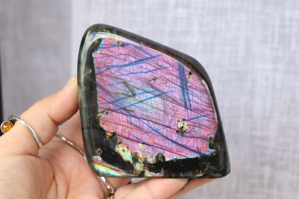 Labradorite Polished Pink + Purple | Free-Form 350g