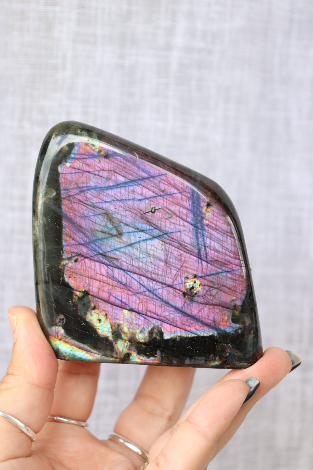 Labradorite Polished Pink + Purple | Free-Form 350g