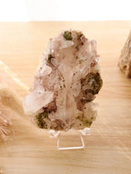 Epidote + Clear Quartz Cluster