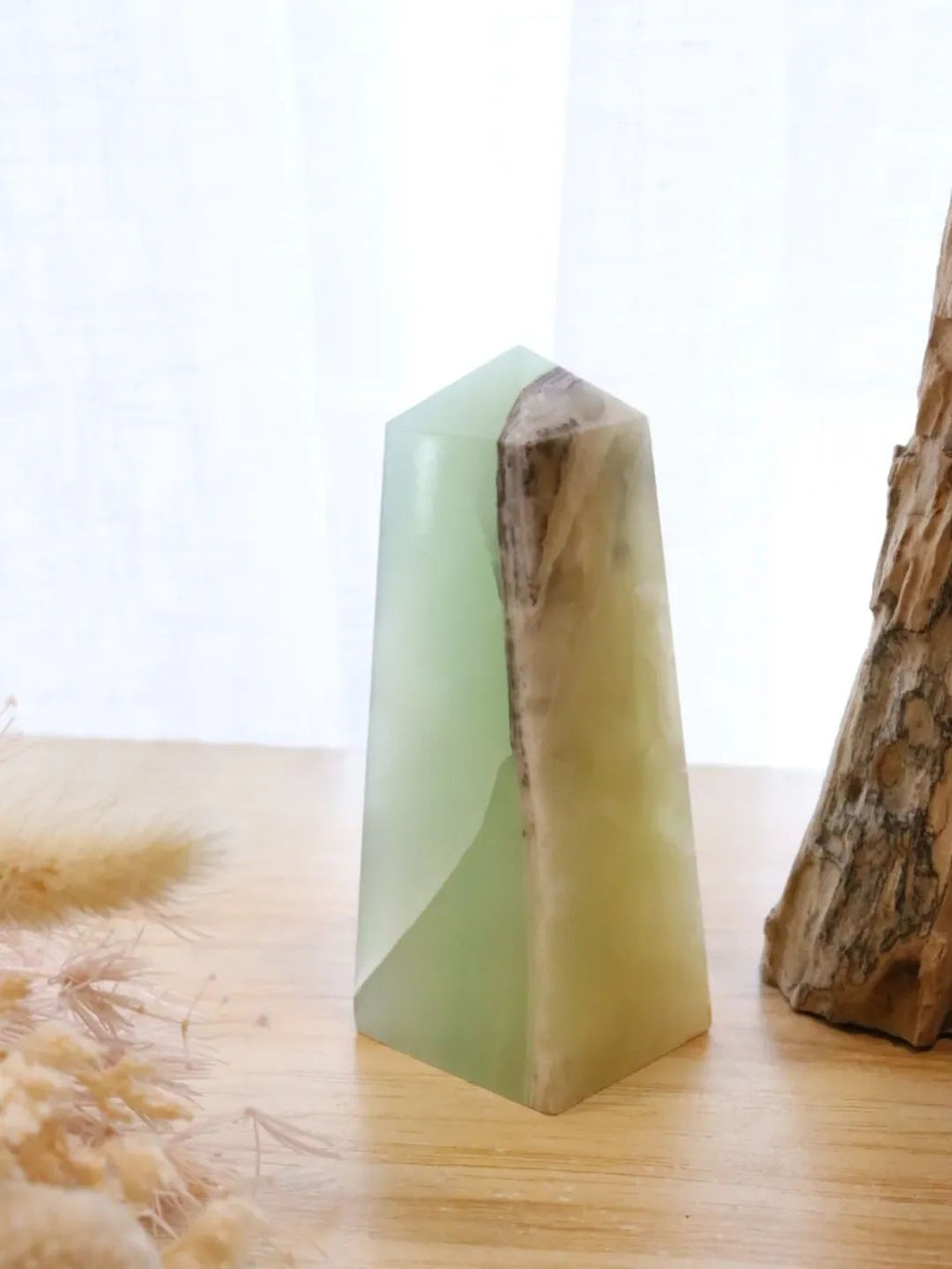 Green Calcite Point (Fingerprint) | 187g