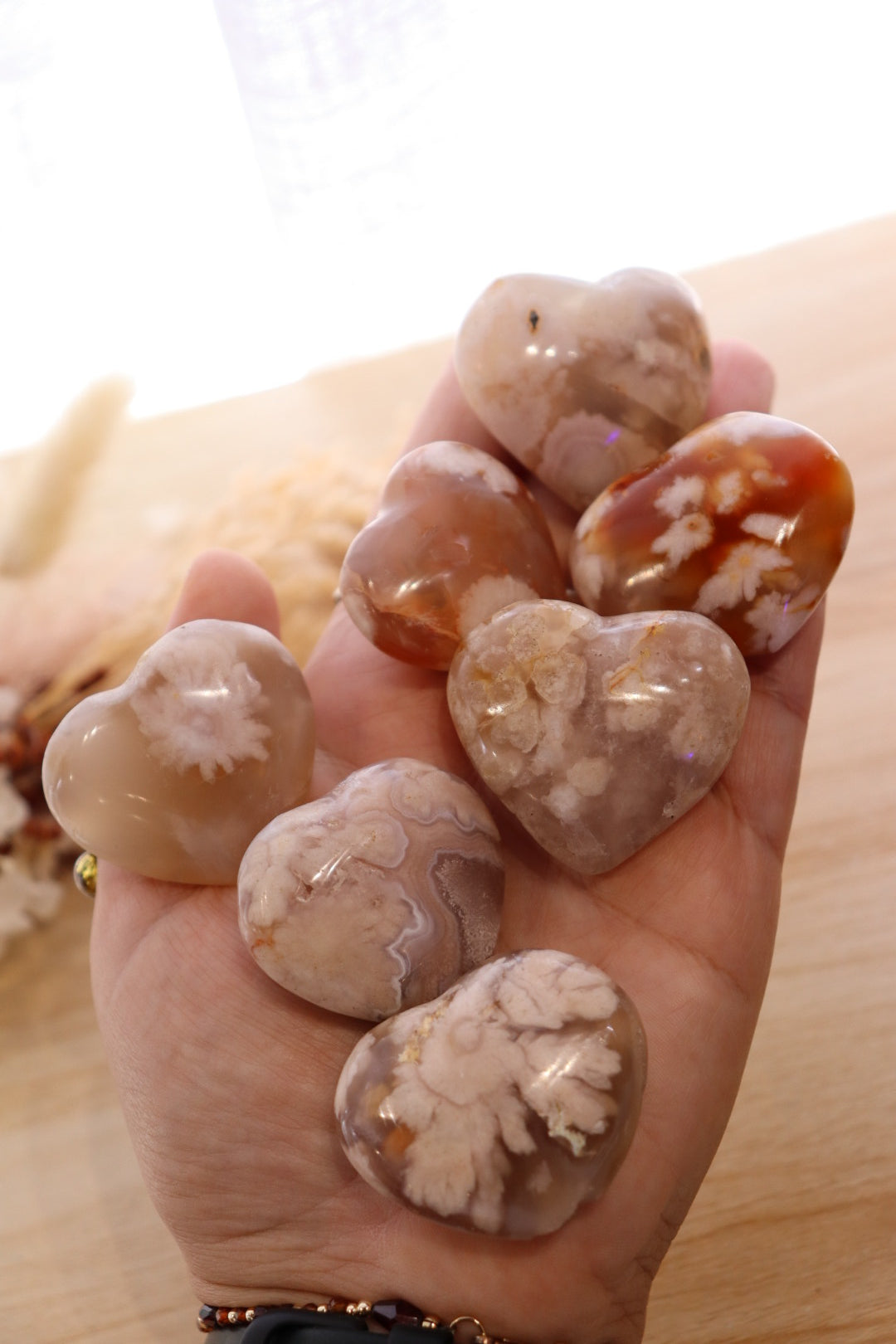 Flower Agate Heart