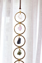 Seven Sacred Crystal Hanger | Gold