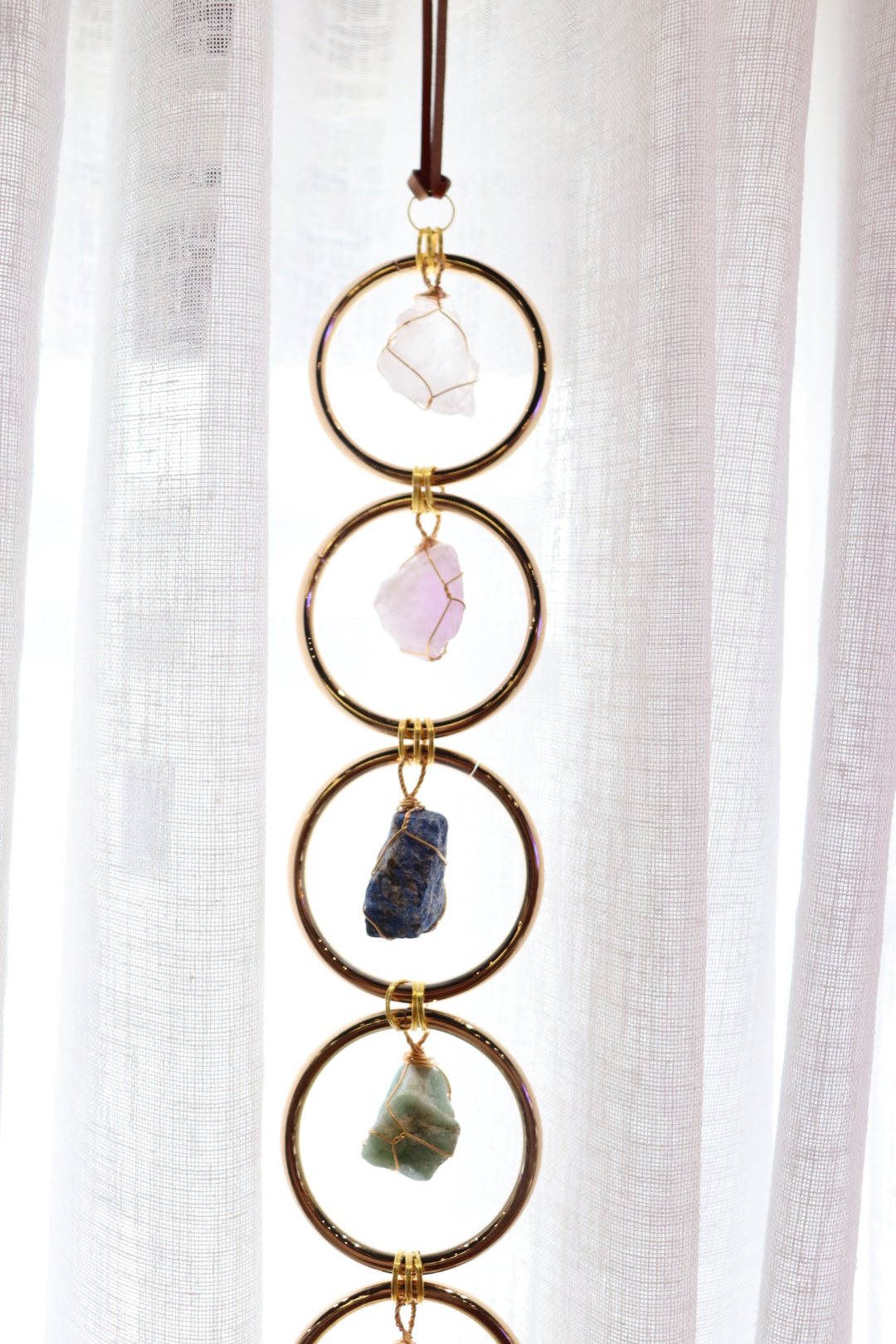 Seven Sacred Crystal Hanger | Gold