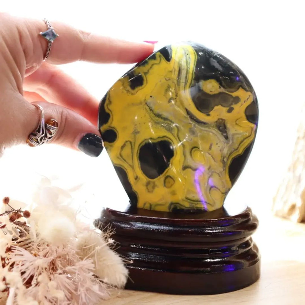 Bumble Bee Jasper Free-Form + Stand | 324g